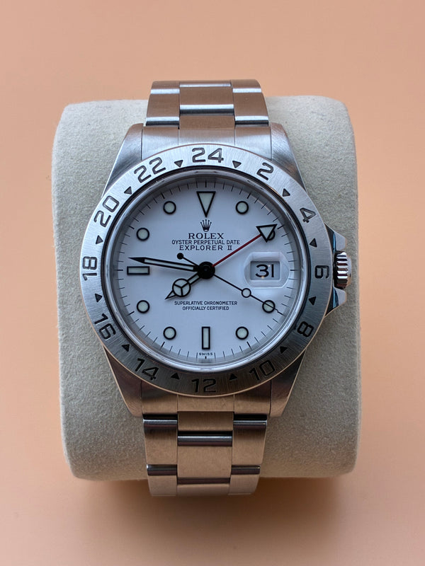 Rolex Explorer II 16570 – Polar – A-Serial – Swiss-Only Dial – Full Kit