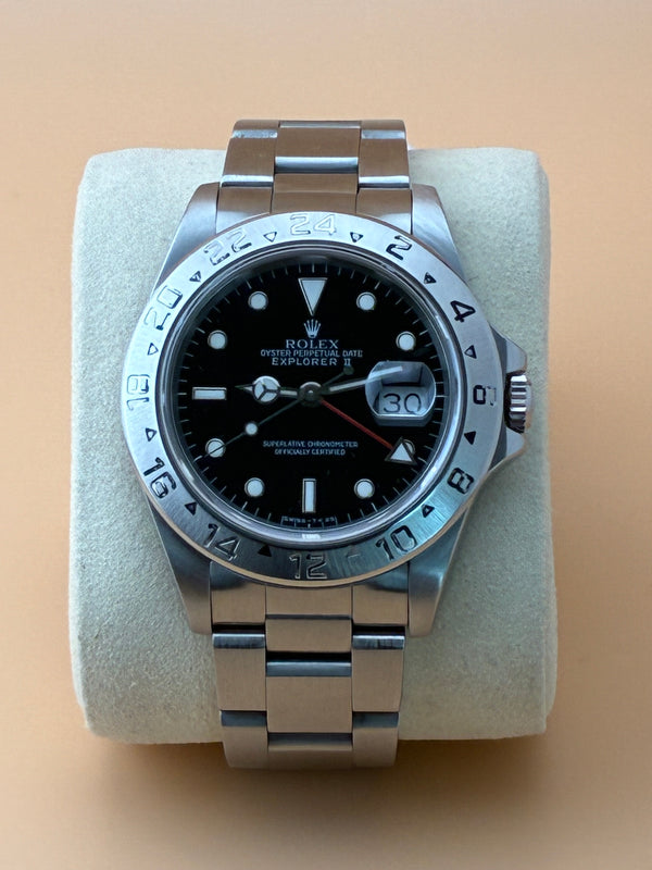 Rolex Explorer II 16570 – X-Serial – Black Dial – Faded Ghost Bezel