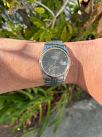 Rolex Datejust 36 16234 - Slate Tritium Dial - White Gold Fluted Bezel - Jubilee - 1994 - Image 9