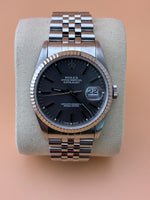 Rolex Datejust 36 16234 - Slate Tritium Dial - White Gold Fluted Bezel - Jubilee - 1994 - Image 2