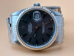 Rolex Datejust 36 16234 - Slate Tritium Dial - White Gold Fluted Bezel - Jubilee - 1994 - Image 1